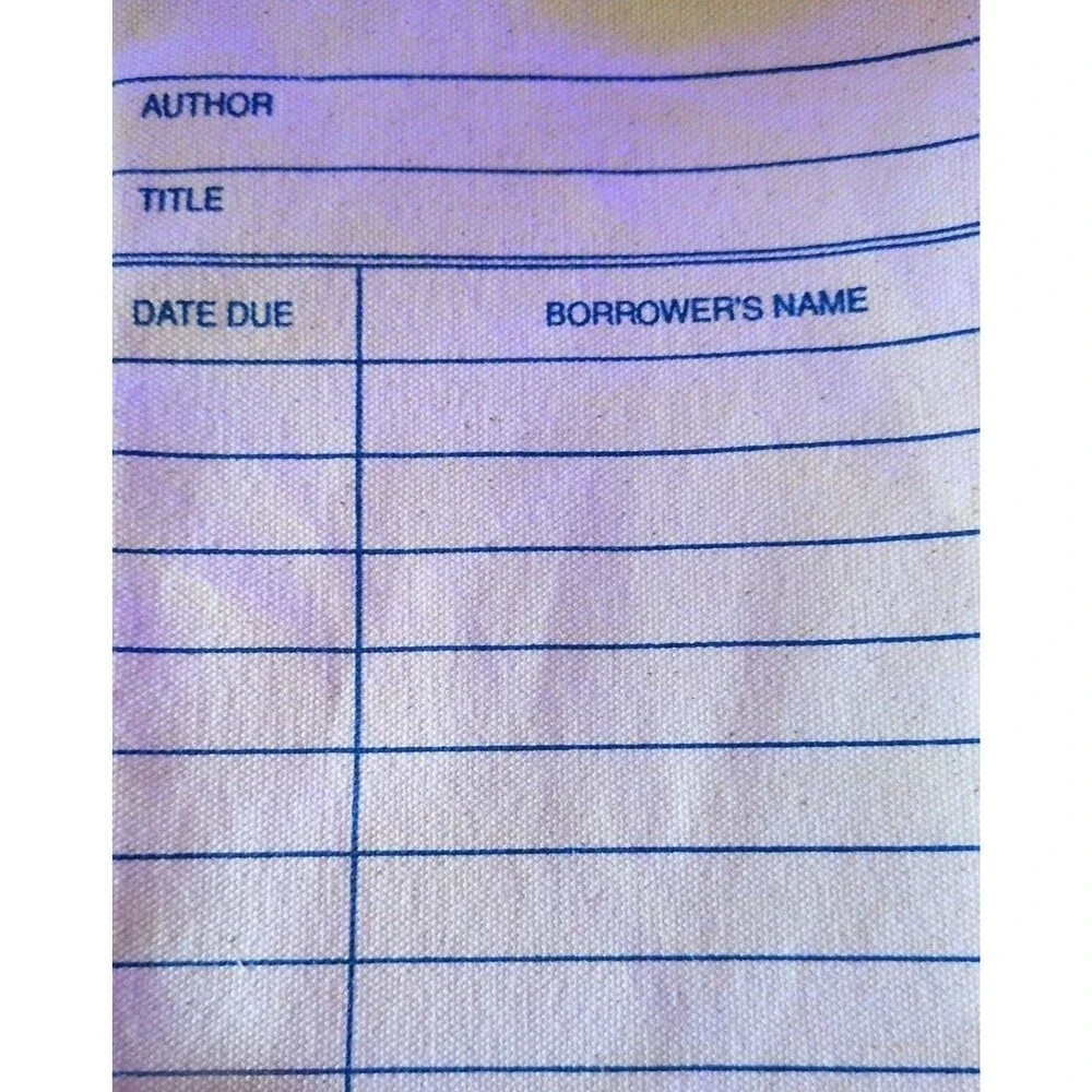 Out Of Print Library Card Pencil Pouch / Makeup Bag Zipper
